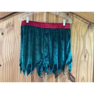 Men’s Max Deco green red jingle bells Christmas lounge boxer shorts - size M